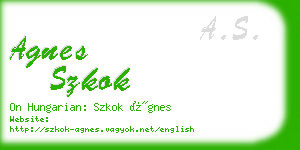 agnes szkok business card